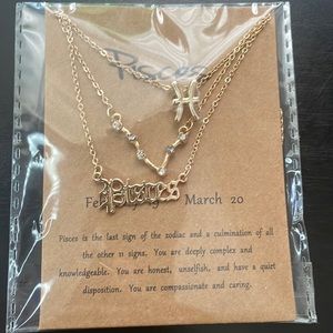 Pisces 3 tiered necklace